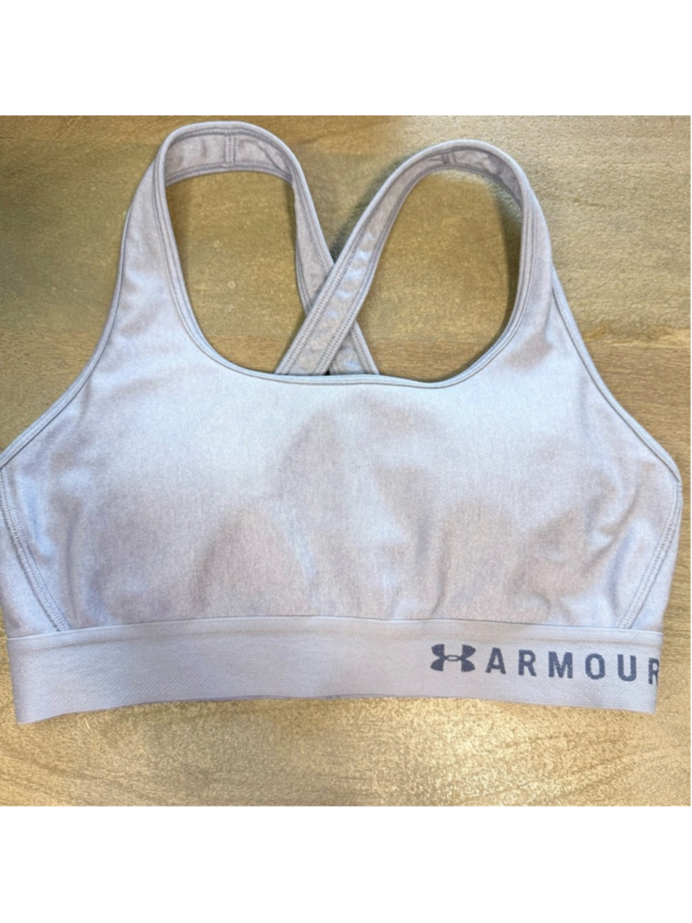 Under Armour Mid Crossback Purple Dusk Light Heather Bra size Medium